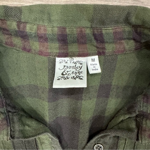 Parsley & Sage Olive Plaid Shirt - Picture 3 of 5